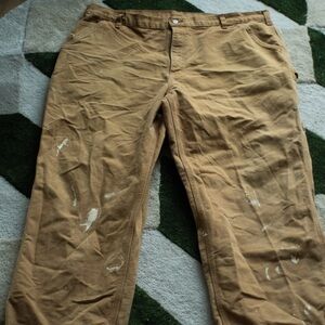Carhartt carpenter white paint pants 42x30 BRN